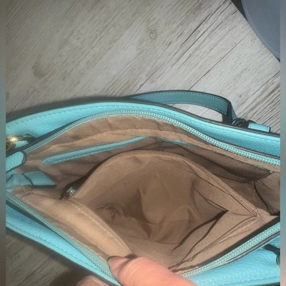 Nanette Lepore Baby Blue Crossbody Handbag Bag Purse